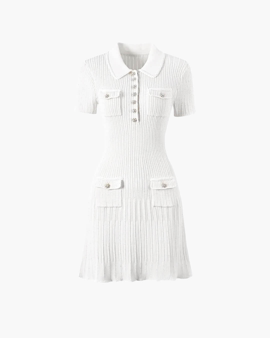 Bianca Sequined Knit Mini Dress