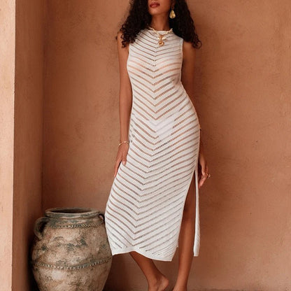 Ruth Knitted Hollow Out Beach Cover-Up Dress