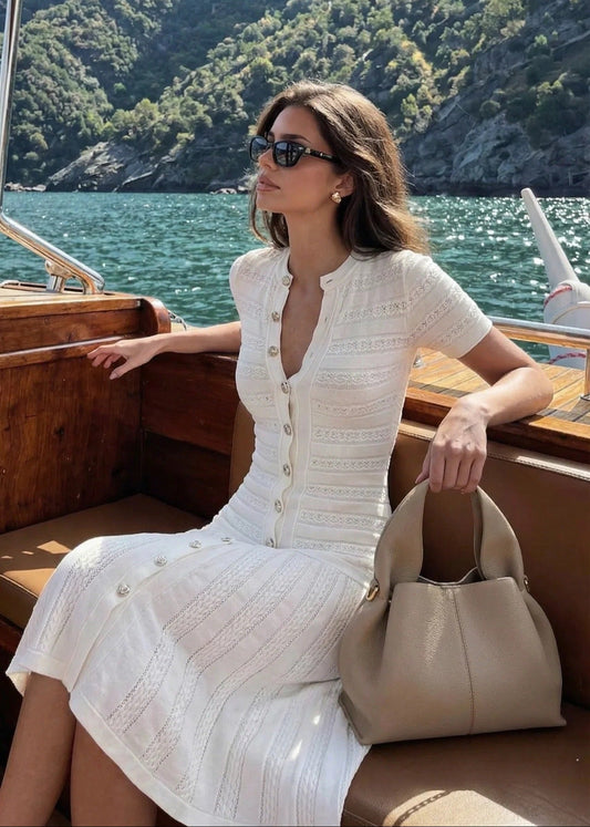 Hannelore Knitted Slim Fit Long Dress