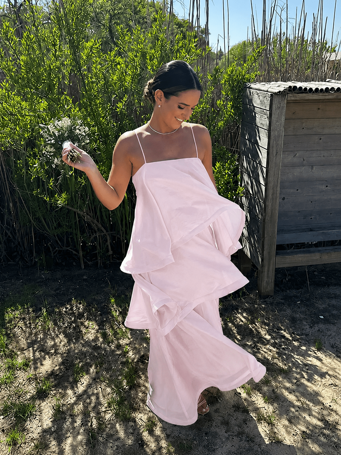 Mila Layered Ruffle Maxi Dress