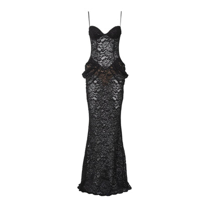 Isabella Corset Lace Maxi Dress