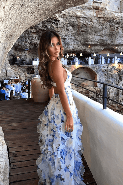 Shirley Floral Ruffle Maxi Dress