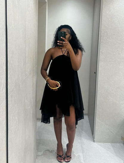 Sienna Backless Halter Mini Dress