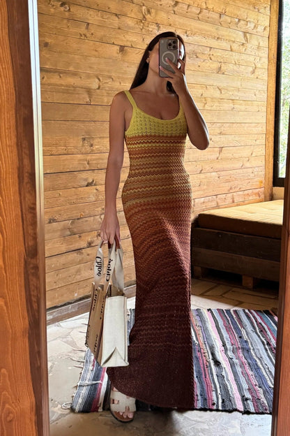 Sophia Sunset Knit Maxi Dress