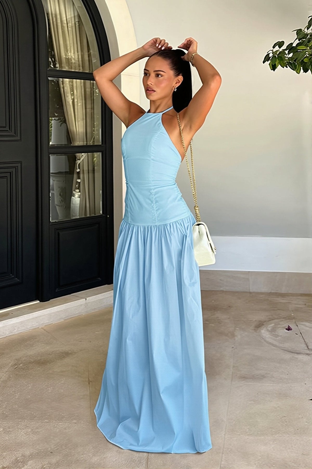 Elsa Backless Bodycon Maxi Dress