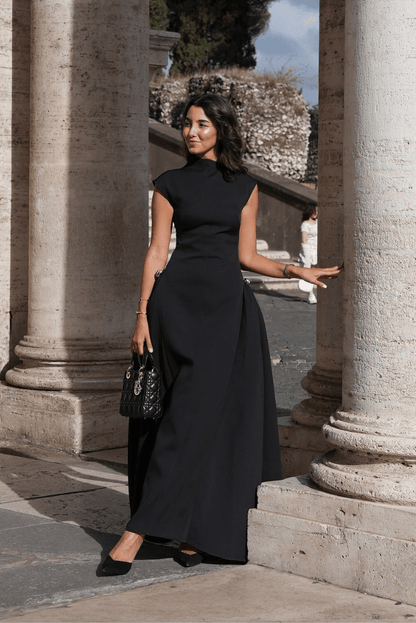 Veronica Mock Neck Maxi Dress