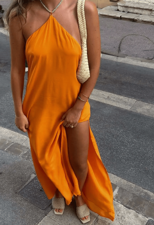 Claudia Sequin Halter Maxi Dress