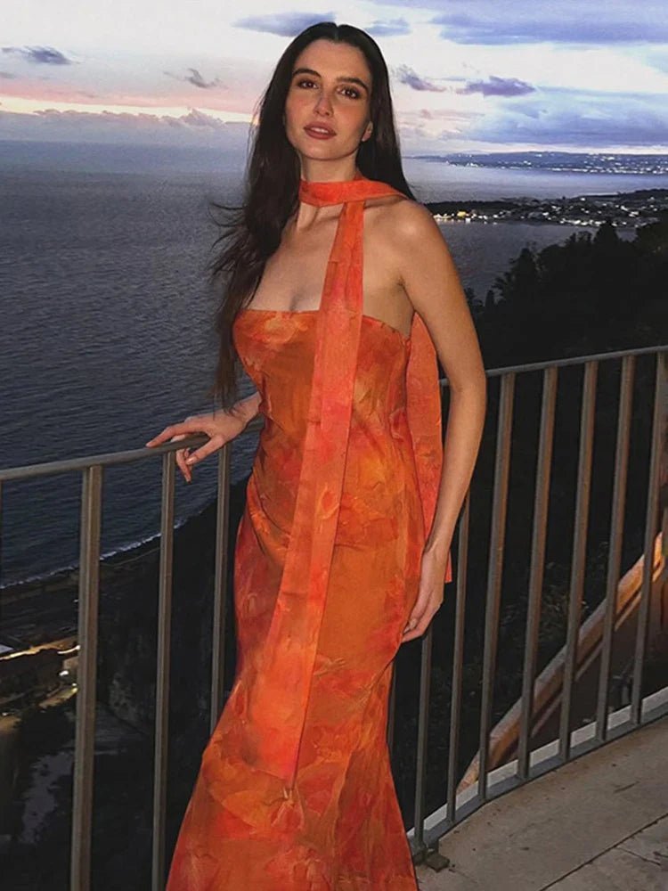 Sabrina Strapless Mesh Maxi Dress