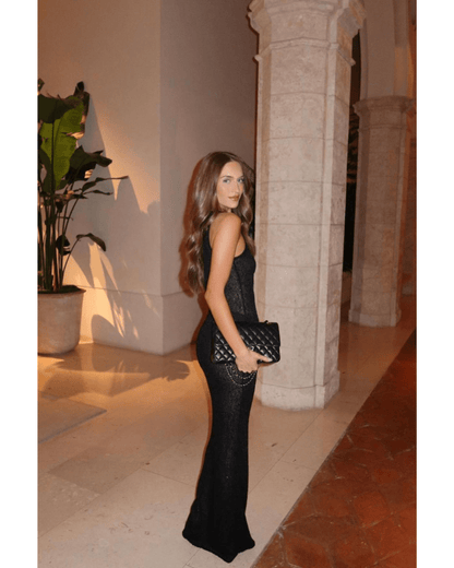 Zenaya Sequined Sheer Maxi Dress