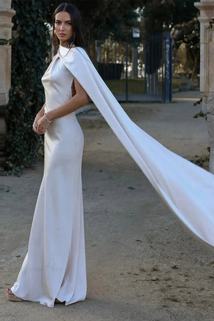 Celeste Elegant Satin Halter Dress