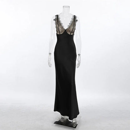 Ambre Lace V-Neck Patchwork Summer Dress