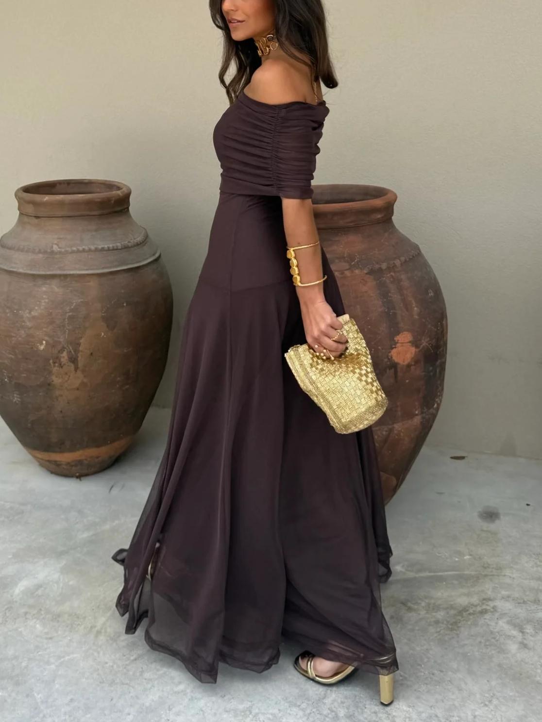 Anya Draped Maxi Dress