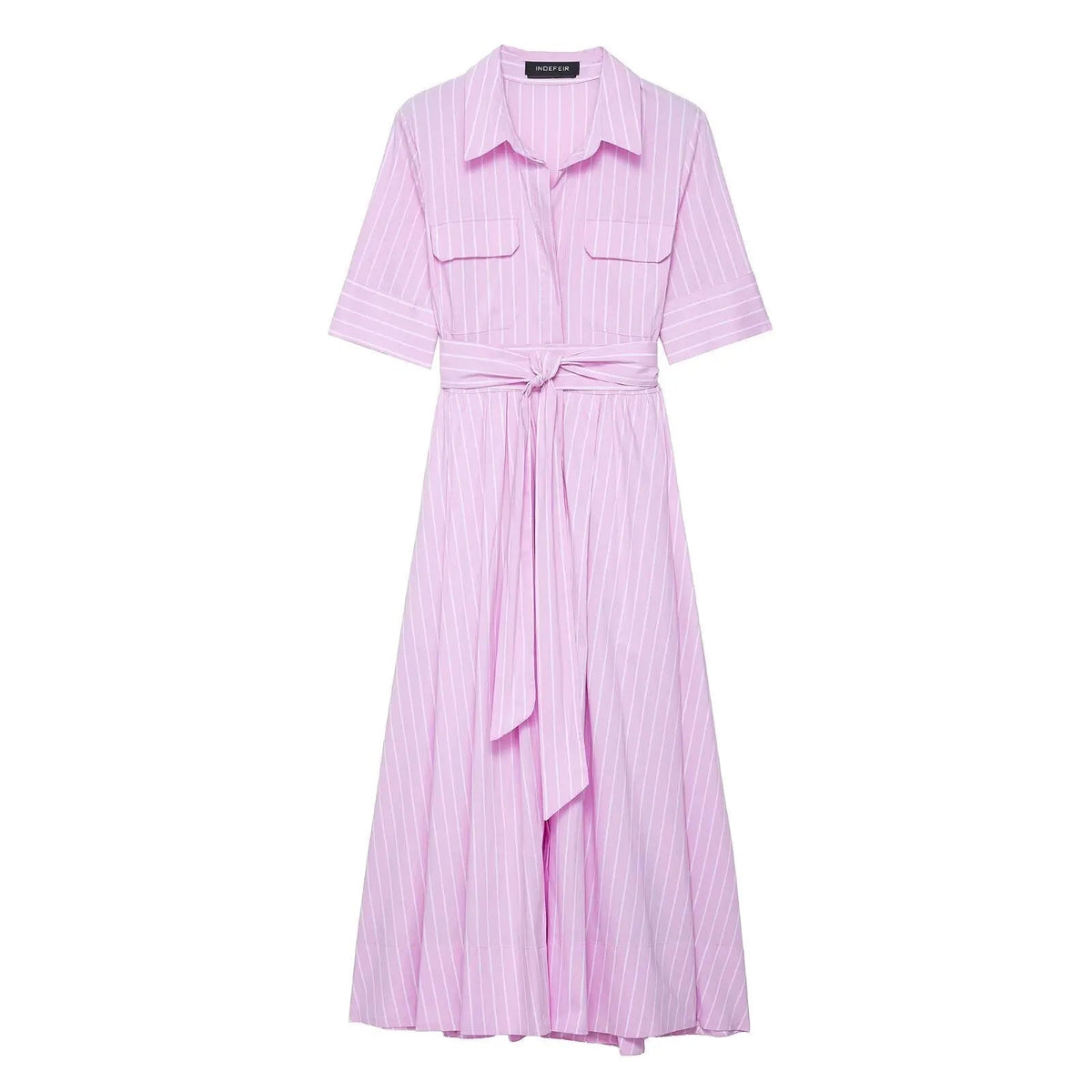 Ariane Belted Shirt Midi Dress