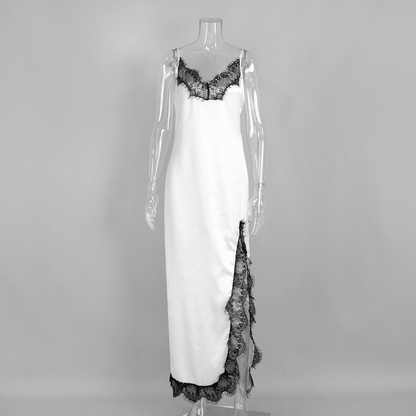 Ahlam Halter Lace Maxi Dress
