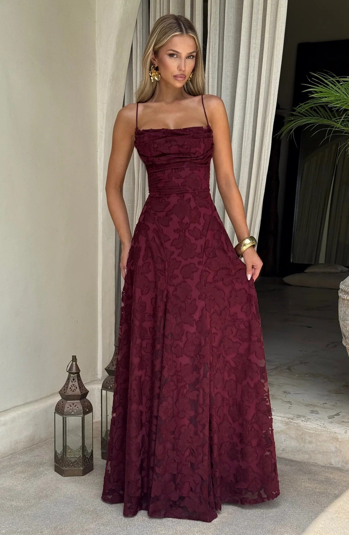 Brielle Sleeveless Floral Maxi Dress
