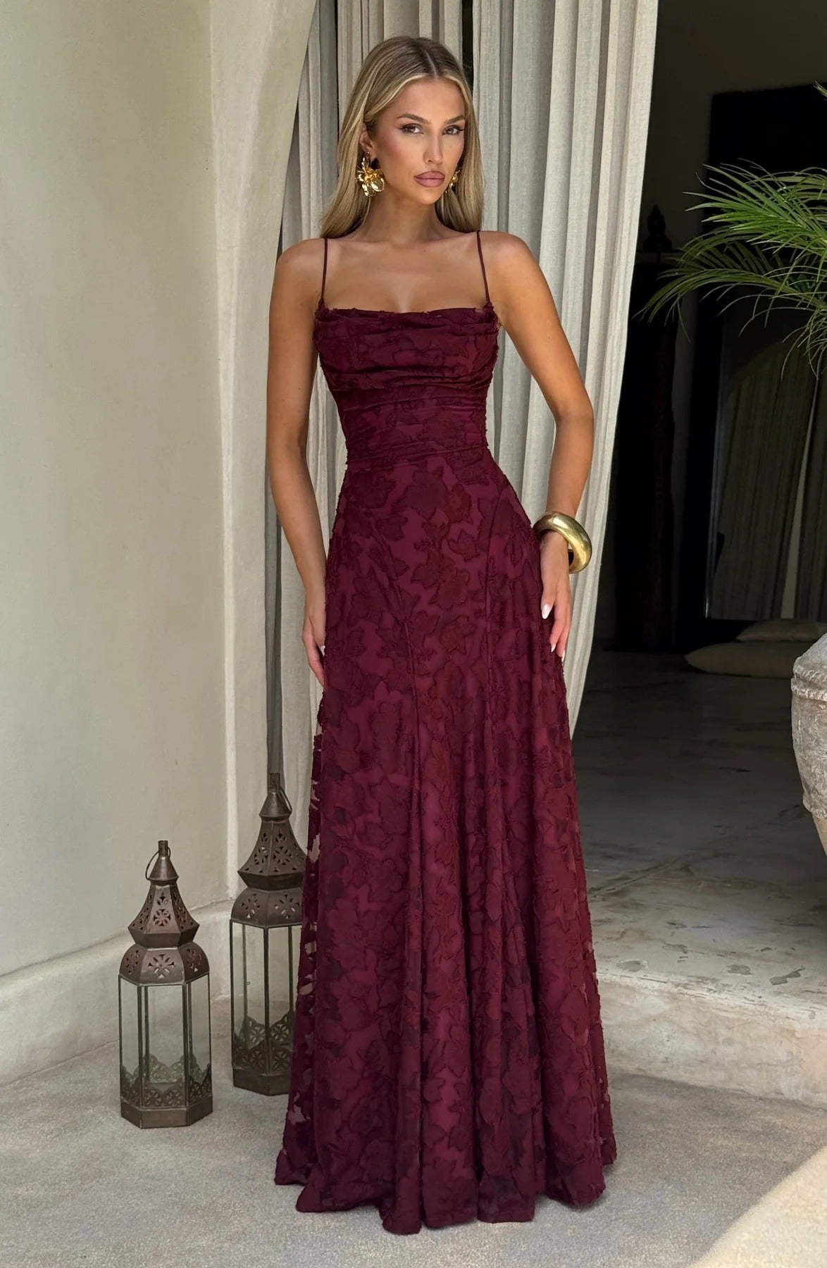 Brielle Sleeveless Floral Maxi Dress