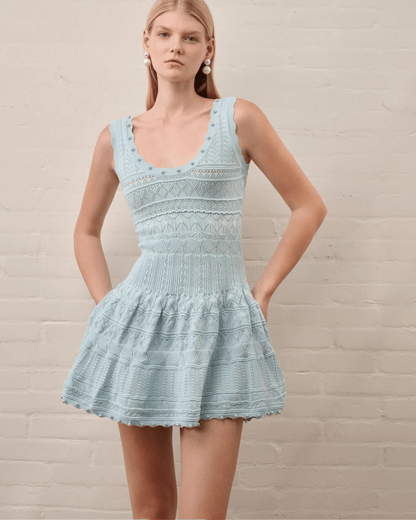 Esther Hollow-Out Knitted Midi Dress