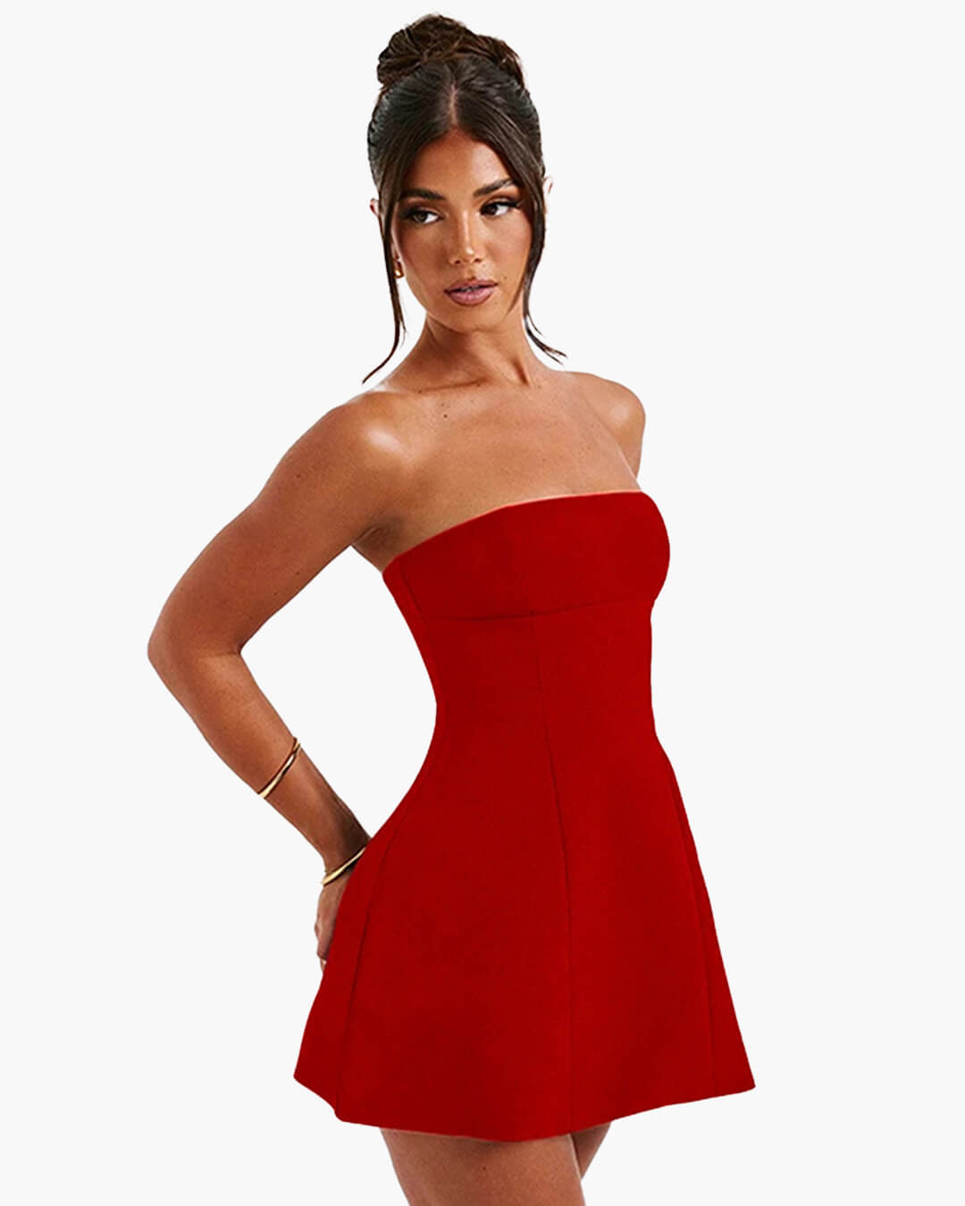 Colby Cinched Waist Strapless Mini Dress