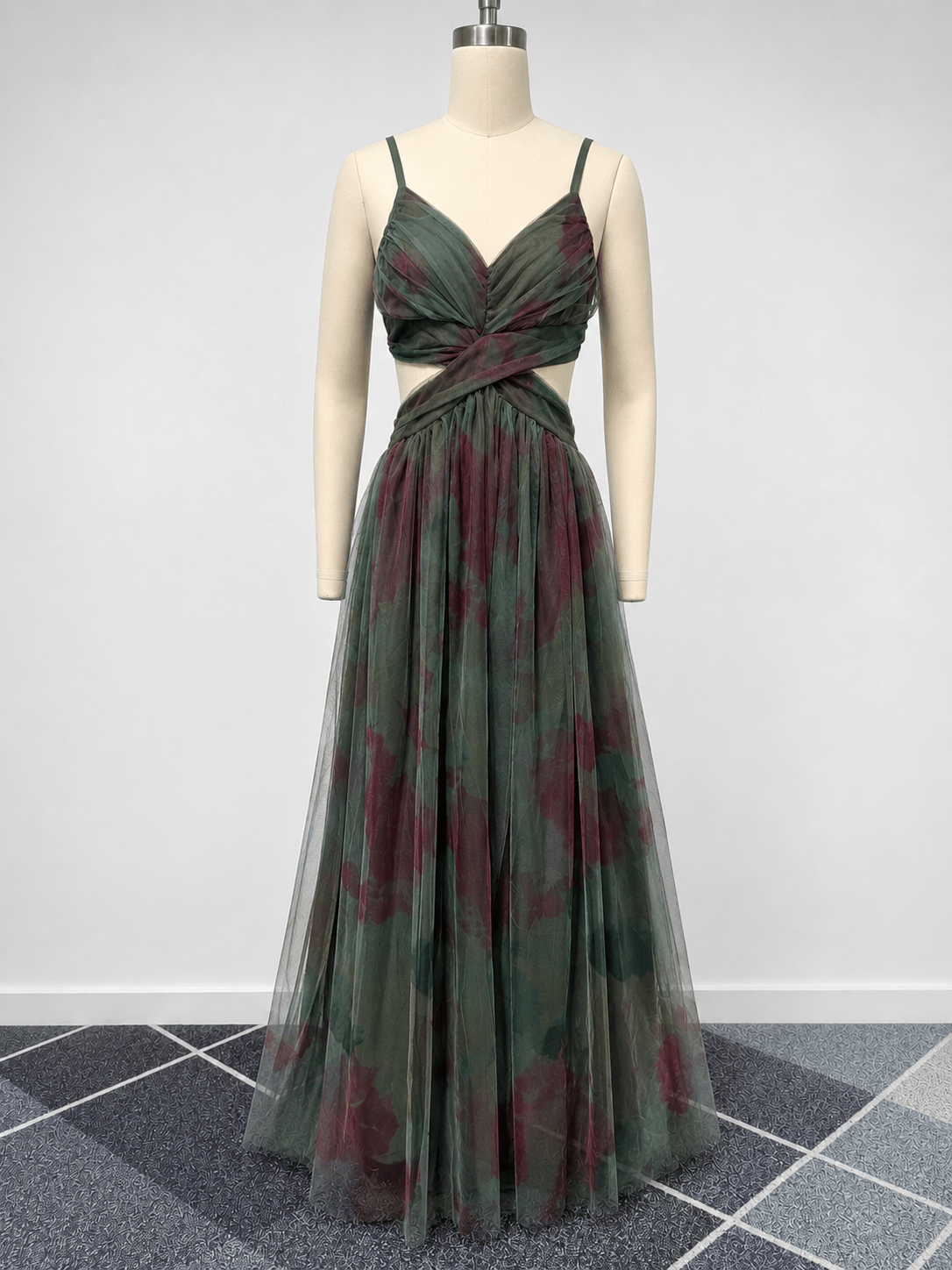 Dahlia Floral Tulle Maxi Dress