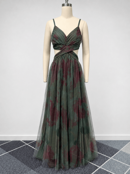 Dahlia Floral Tulle Maxi Dress