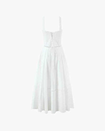 Dina Sleeveless Sweetheart Midi Dress