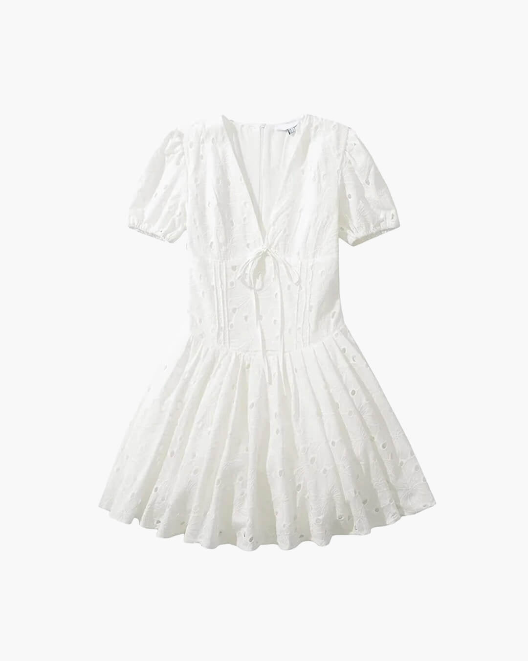 Jane Puff Sleeve Embroidered Mini Dress