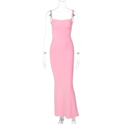 Janet V Neck Strap Maxi Dress