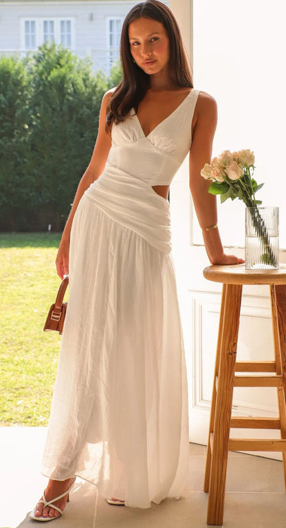 Anne Flared Cutout Midi Dress