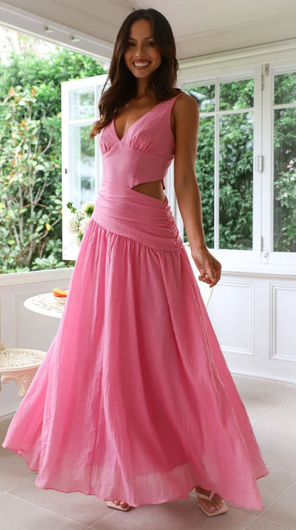 Anne Flared Cutout Midi Dress