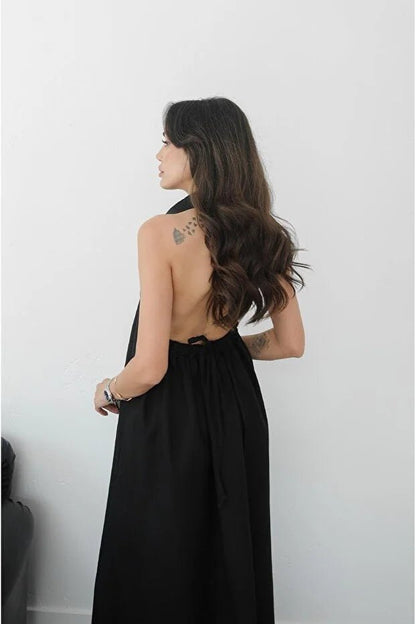Kaya Halter Neck Elegant Maxi Dress