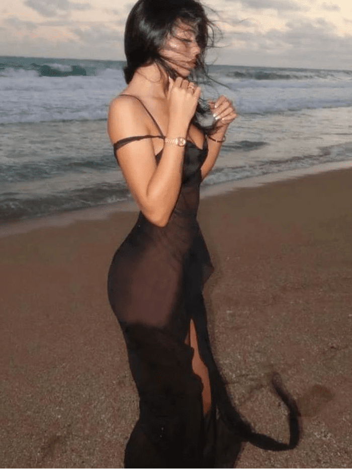 Laila Mesh Strap Maxi Dress
