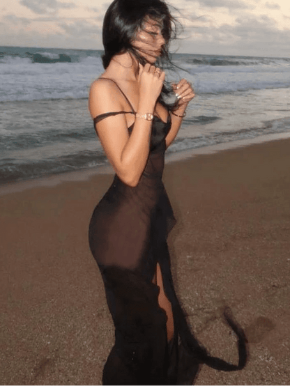 Laila Mesh Strap Maxi Dress