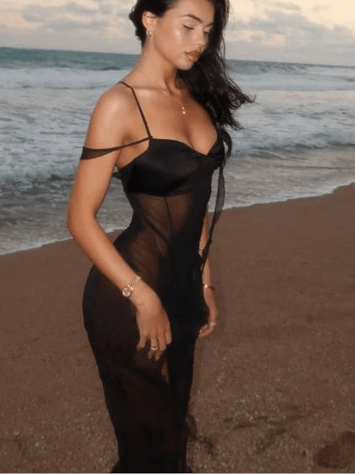Laila Mesh Strap Maxi Dress