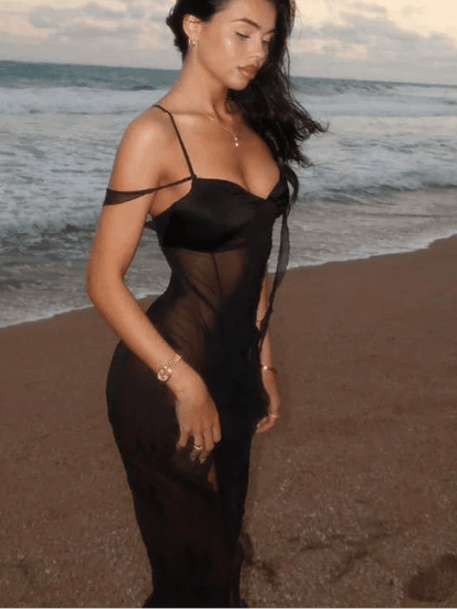 Laila Mesh Strap Maxi Dress