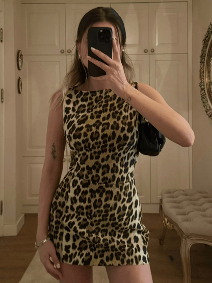 Leona Leopard Mini Dress