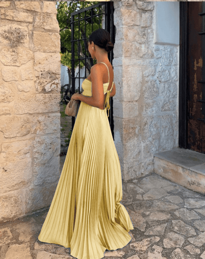 Lindsay Cutout Pleated Maxi Dress
