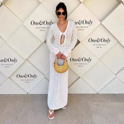 Lori Hollow Out Crochet Beach Dress