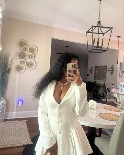 Rebecca Buttoned Blazer Mini Dress