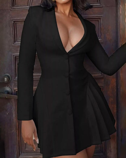 Rebecca Buttoned Blazer Mini Dress
