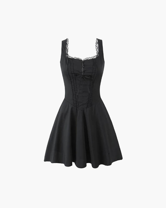 Rosa Lace-Up Back Mini Dress