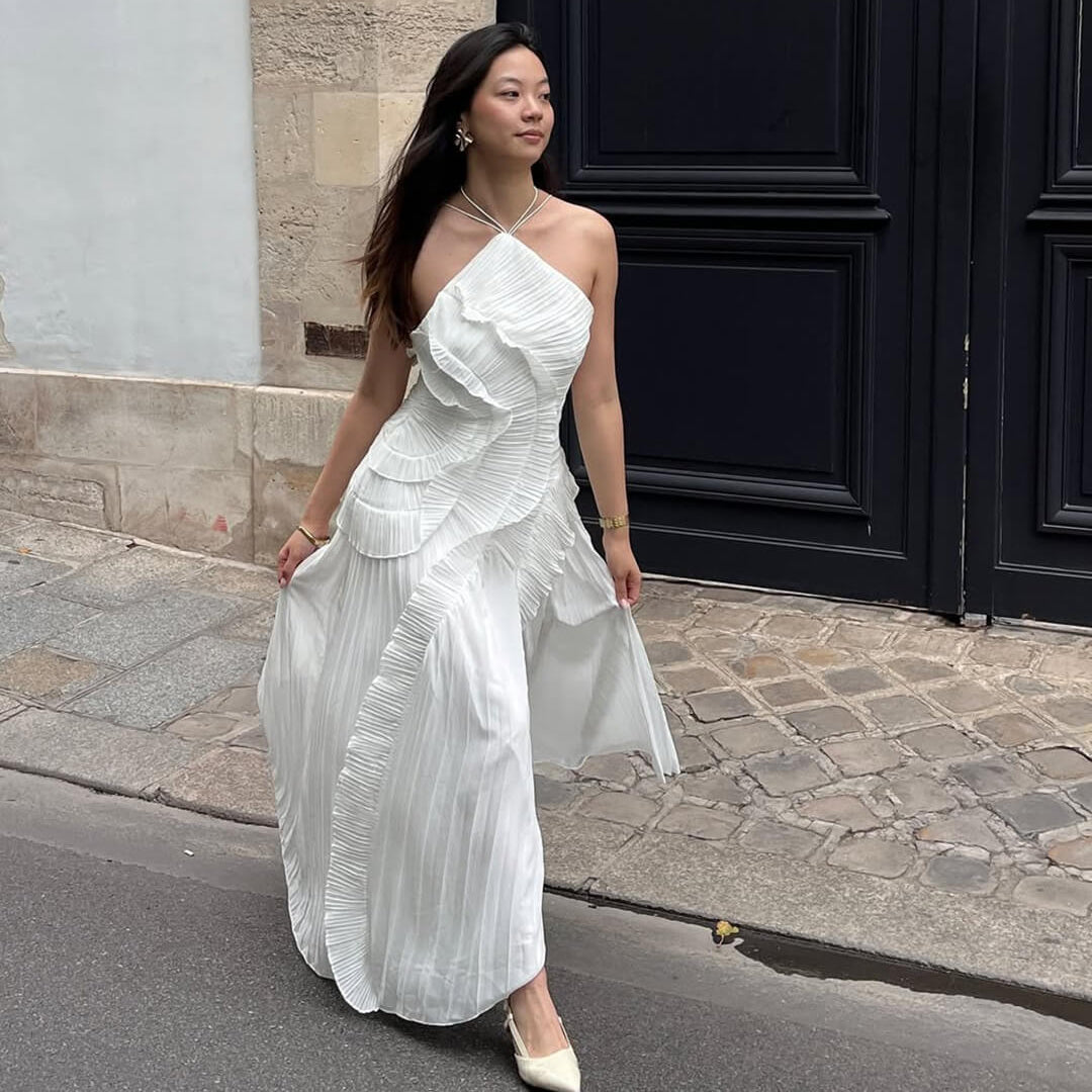 Ruffa Ruffled Tulle Dress