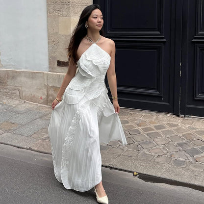 Ruffa Ruffled Tulle Dress