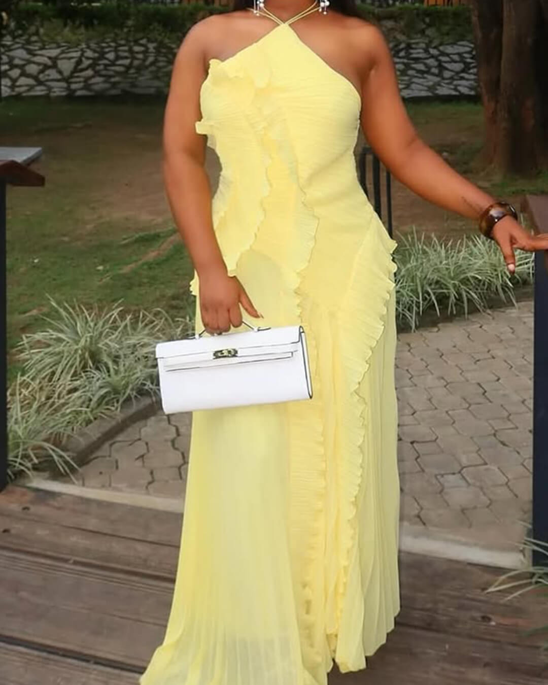 Ruffa Ruffled Tulle Dress