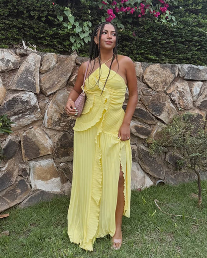 Ruffa Ruffled Tulle Dress