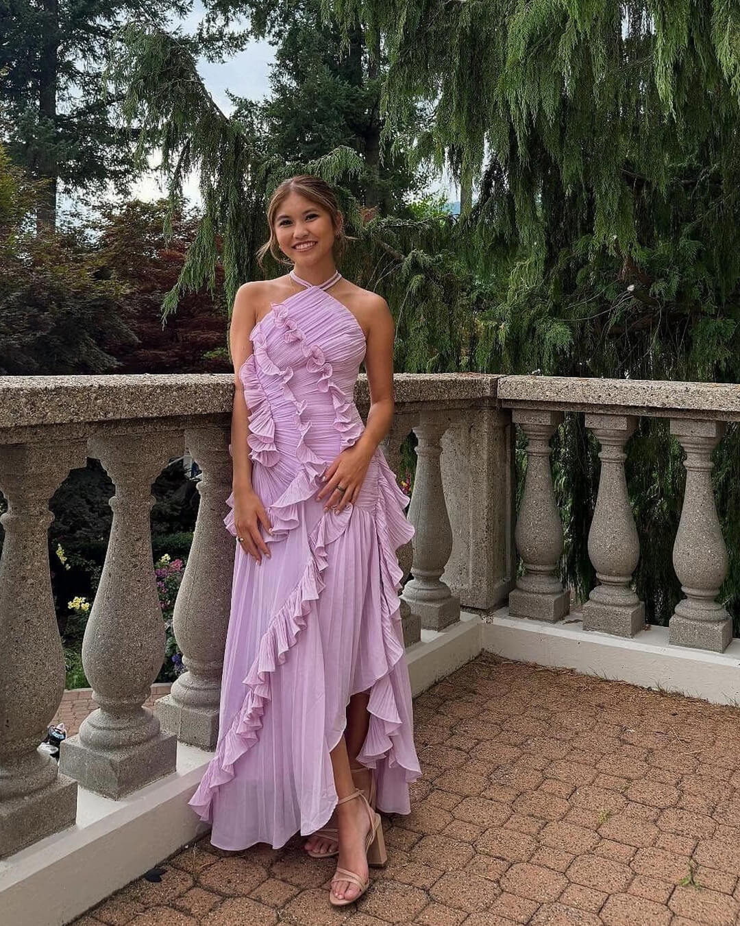 Ruffa Ruffled Tulle Dress