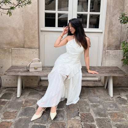 Ruffa Ruffled Tulle Dress