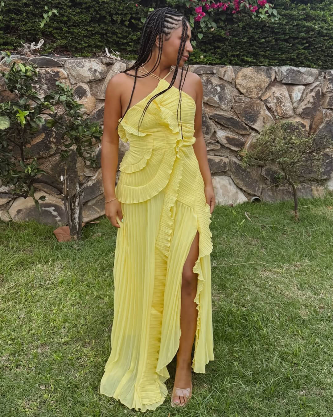 Ruffa Ruffled Tulle Dress