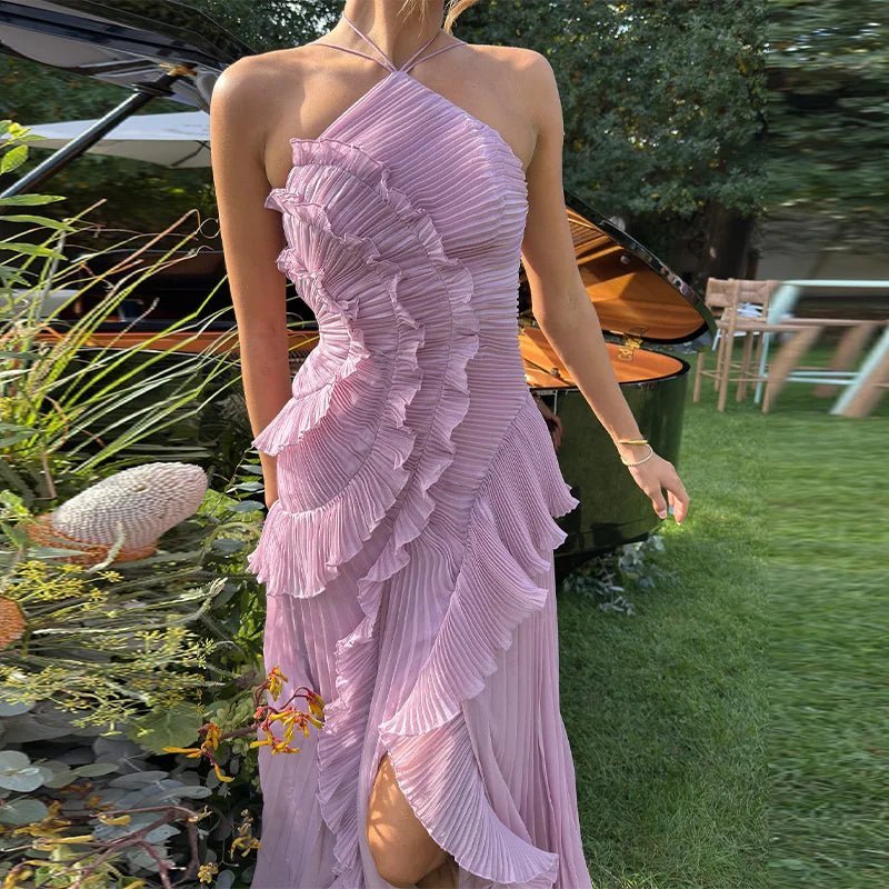 Ruffa Ruffled Tulle Dress
