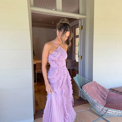 Ruffa Ruffled Tulle Dress