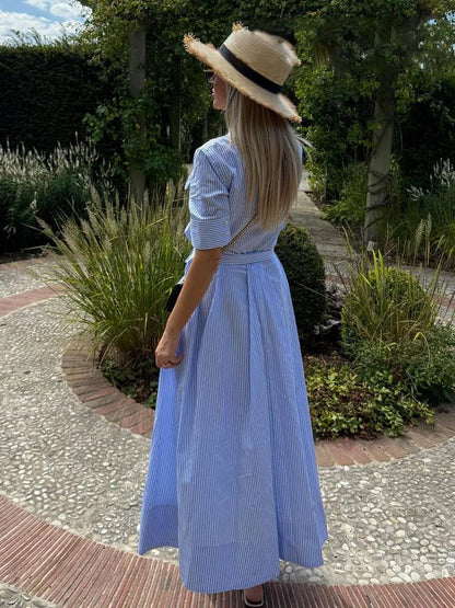 Beatrice Bow Tie-Waist Shirt Dress